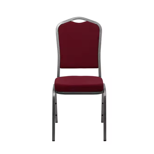 High Quality Wholesale Design Fabric Furniture Crown Back Banquet Metal Chair (ZG10-008)