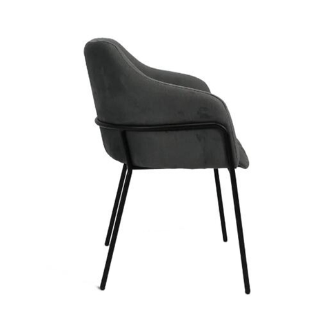 Contemporary Light Gray Fabric Comfortable Modern Velvet Fabric Dining Chair(ZG23-078)