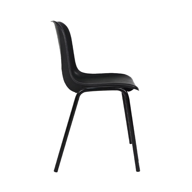 Stackable Plastic Chair Armless Metal Framed Chairs for Staff Visitors Waiting Room ZG22-023