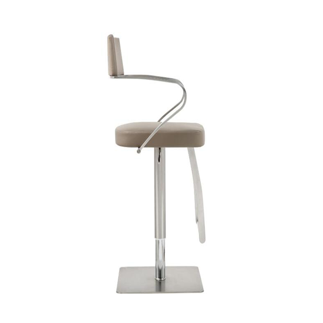 Top Quality Faux Leather Padded Barstool Rose Gold Chrome Base/Footrest Counter Height Chair ZG18-055