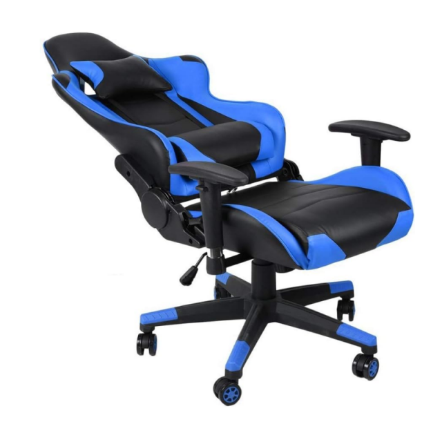 Adjustable Height Reclining Back Lumbar Cushion Gaming Chair with Leather Fabric Strong and Durable(ZG27-055)