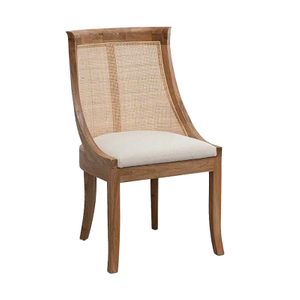 ZG Manufacturer Rubber Wood Rattan Spoon Back Dining Louis Chair for Rental Hotels Wedding Dining Event (ZG16-091)