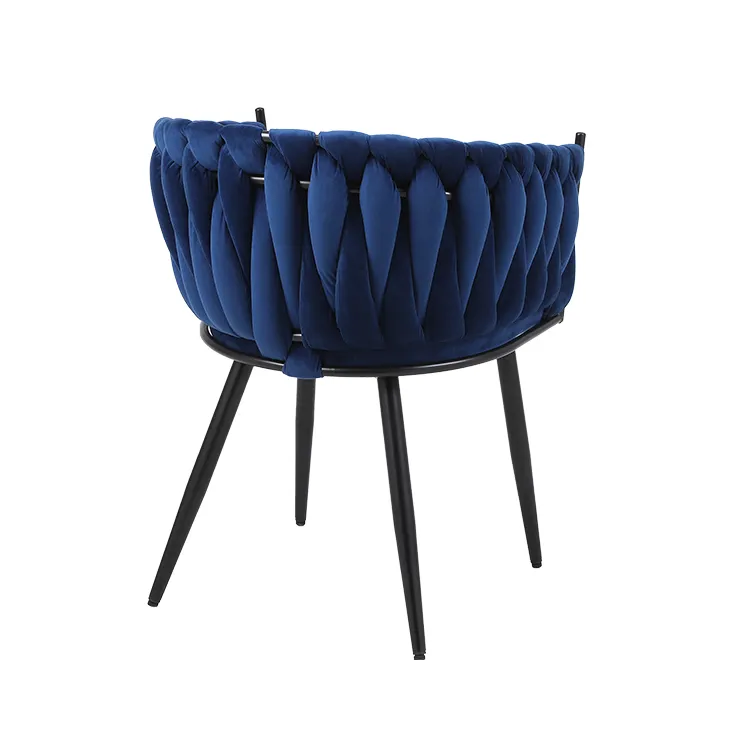  Nordic Upholstered Velvet Restaurant Luxury Modern Home Furniture Design Soft Fabric Dining Room Chair (ZG20-060)