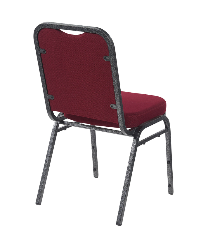 ZG Metal Red Upholstered Wedding Party Hall Hotel Restaurant Event Banquet Church Conference Dining Stackable Chair (ZG10-015)