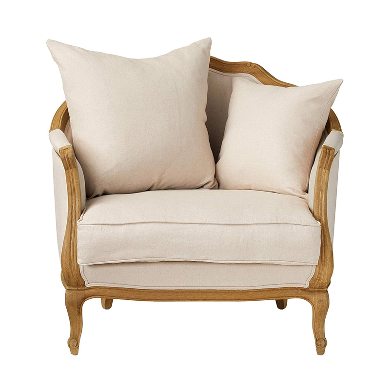 Anji Zhenguan Furniture Antique French Wooden Classic Chair Designs Wood Luxury Dining Accent Living Room Louis Sofa Chair(ZG16-098)