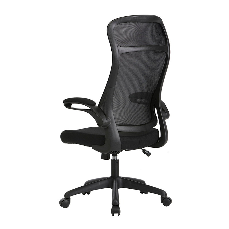  Modern Office Chair with Flip-Up Arms Tilt Gas Lift 320 KD Nylon Base Black Frame ZG27-031