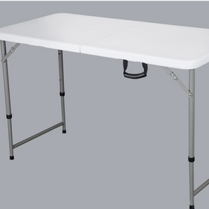 Factory Hot-selling White Portable Outdoor Folding Chair Table 4 Feet Plastic School Barbecue Picnic Camping Folding Table 4FT Rectangle Table