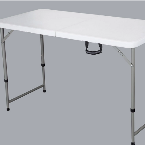 Factory Hot-selling White Portable Outdoor Folding Chair Table 4 Feet Plastic School Barbecue Picnic Camping Folding Table 4FT Rectangle Table