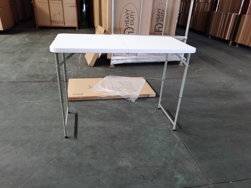 Plastic Folding Table Rectangle Hotel Event Party Garden Wedding Portable Camping Foldable Rectangle Tables 4FT Rectangle Table