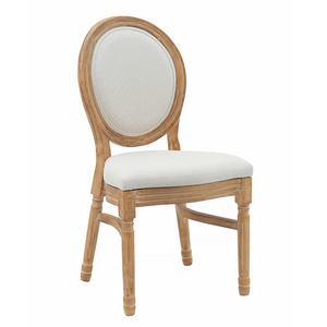 French Antique Wood Louis Xiv Oval Back Living Room Dining Chairs ZG16-026ST