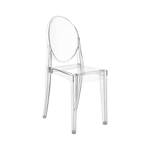 Plastic Ghost Chair Dining Side Chairs Clear Stacking Rental Wedding Chair ZG50-025