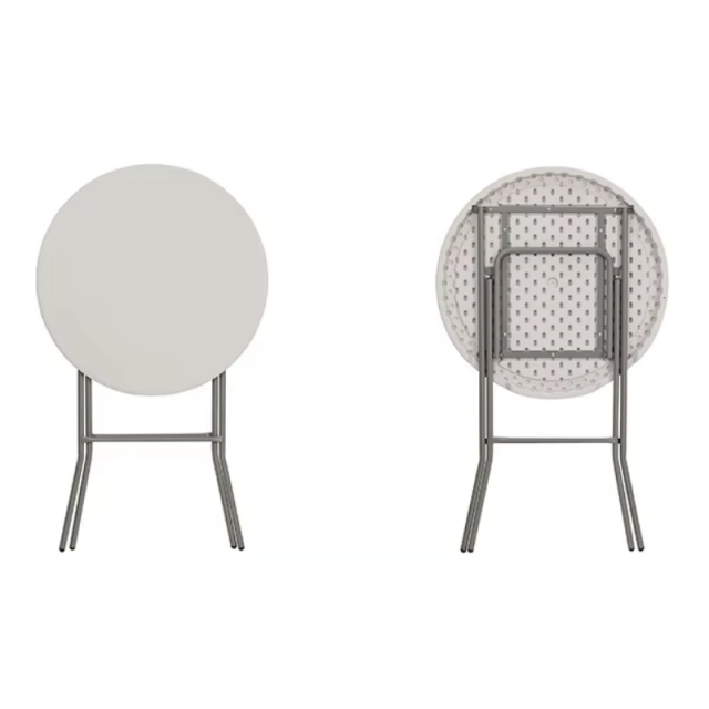 Wholesale Moisture Proof Outdoor Granite White Portable Plastic 32'' Folding Round High Table