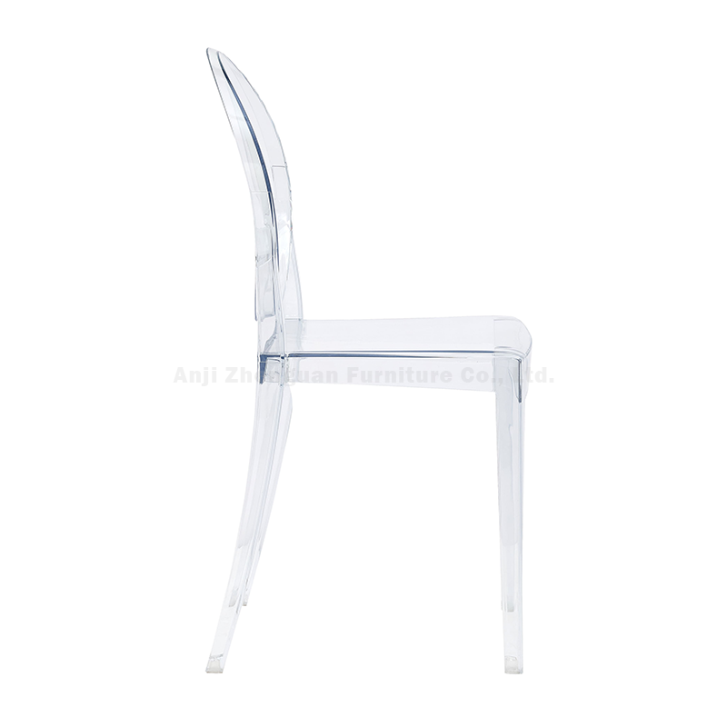 Event Furniture Rent Clear Ghost Chair Stacking Banquet Chair Dining Room Side Chairs ZG50-025