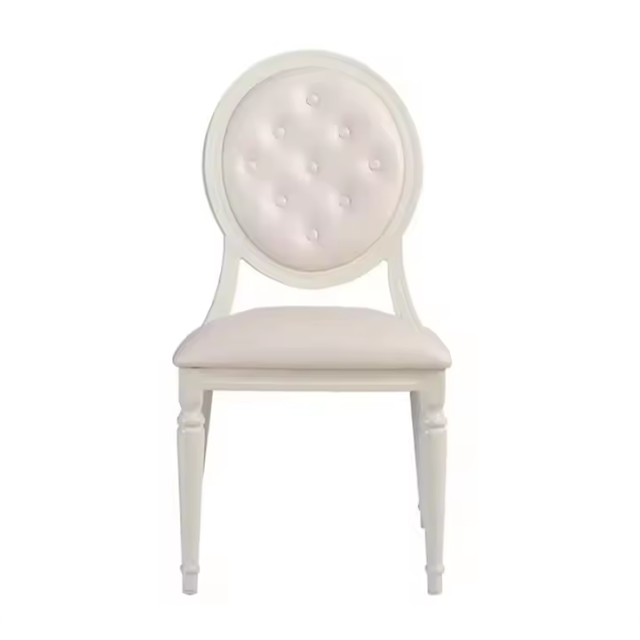 Hot Sale Wood Modern Simple Button Back Stacking Wedding Dining Banquet Chair(ZG11-005)