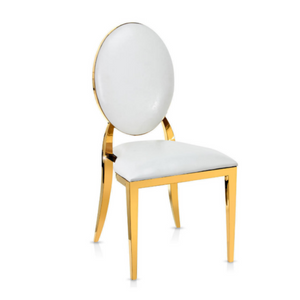 Hot Sale Metal Stackable Banquet Chair Wedding Chairs with Glod Stainless Steel Frame(ZG50-008)