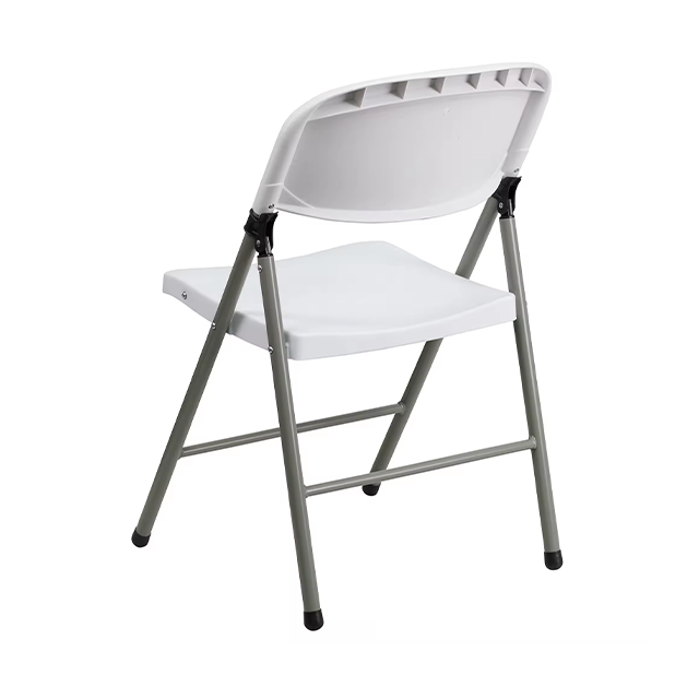 Leisure Outdoor Wedding Banquet Restaurant Hotel Garden Furniture White Plastic Folding Chair(ZG26-016)