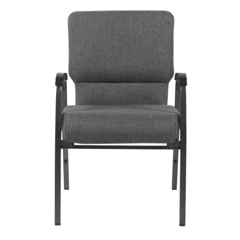 Wholesale Cheap Stackable 20.5'' Wide Gray Church Chair with Armrest for Auditorium Worship(ZG13-009)