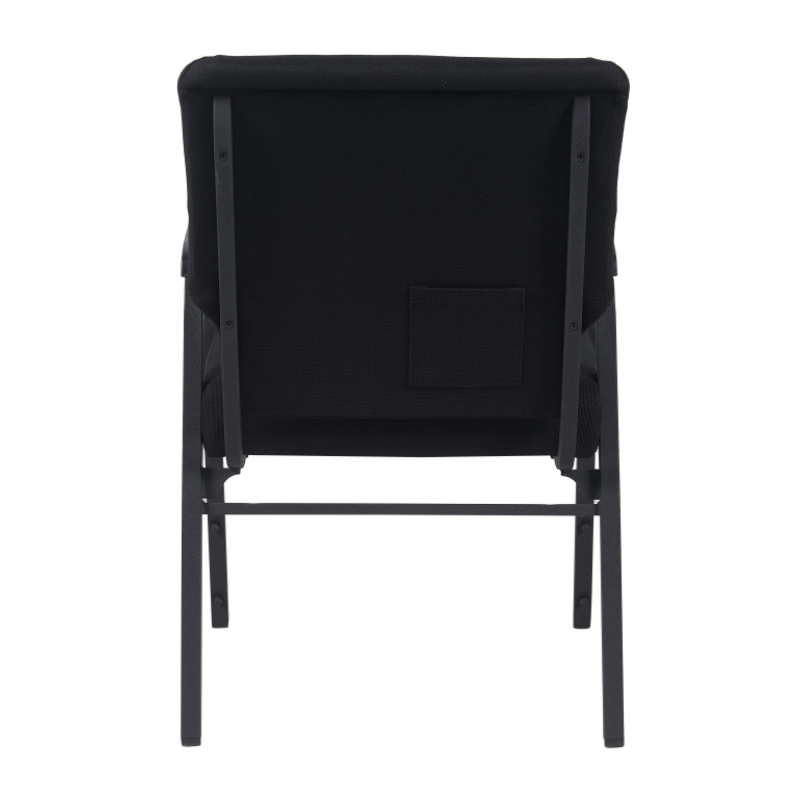 Wholesale Cheap Stackable 20.5'' Wide Metal Black Church Chair with Armrest for Auditorium Worship(ZG13-009)