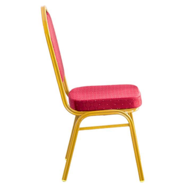 Anji Zhenguan Wholesale High Quanlity Cheap Price Stackable Metal Steel Fabric Dining Banquet Chair(ZG10-012)