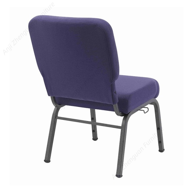 20 Inch Wide Roy Purple Fabric Comfortable Upholstered Enclosed Back Stacking Church Chair(ZG13-007)