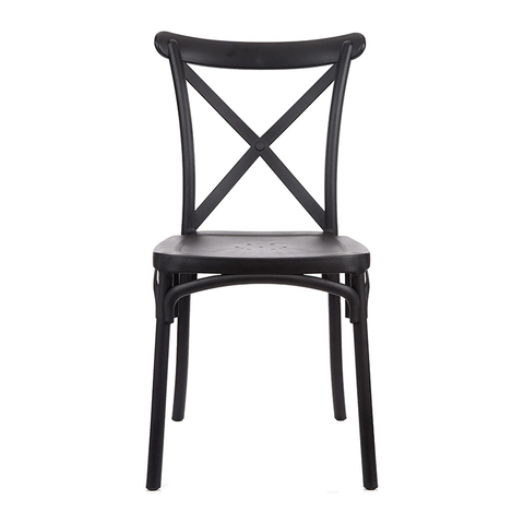 Cheap Wholesale Stackable Dining Chair Resin Cross Back Banquet Chair (ZG50-010)