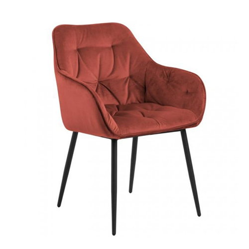 Hot Selling Factory Customized Upholstered Armchair Comfortable Velvet Metal Leisure Chair(ZG23-032)