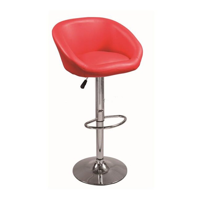Swivel Counter Height Adjustable Brown PU Bar Chairs Padded Kitchen Chair (ZG18-015)
