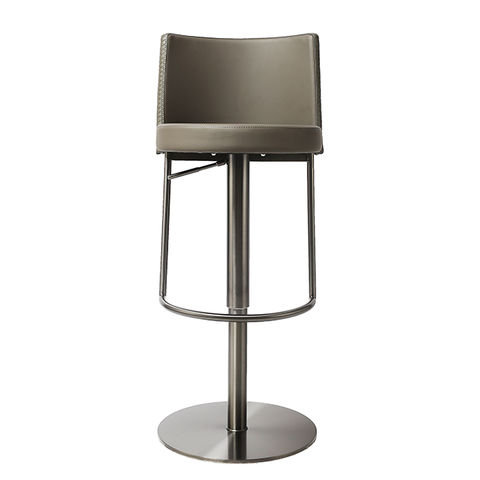 Counter Adjustable Height Restaurant Bar Stool Stainless Steel Leg Leather Seat Chair ZG18-052