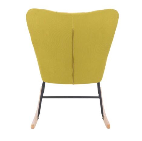 Teddy Fabric Tufted Upholstered Rocker Chair Bedroom Lounge Armchair (ZG31-002)