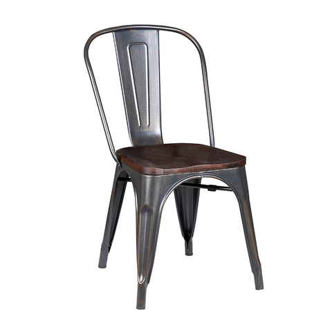 Industrial Metal Vintage Kitchen Bar Chair Metal Tolix Industrial Bistro Dining Chair (ZG23-011)