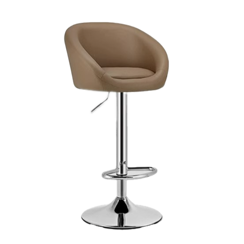 Swivel Counter Height Adjustable Brown PU Bar Chairs Padded Kitchen Chair (ZG18-015)