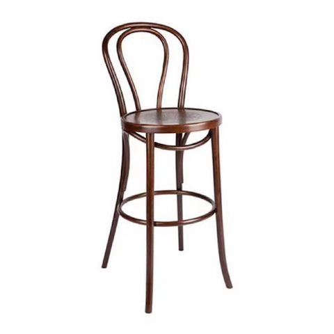 Hot Selling High Quality Modern Cafe Banquet Dining Chair Solid Wooden Stool Thonet Bar Rattan Chair (ZG25-001)