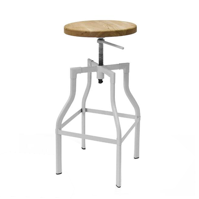 New Commercial Modern Style Wooden Adjustable Bar Stools Metal Tolix Industrial Bistro Dining Chair (ZG21-061)
