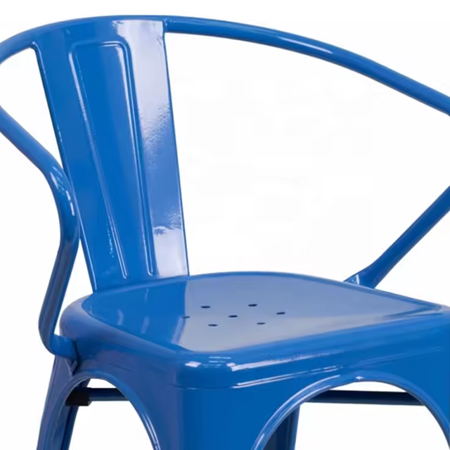 Wholesale stackable Popular Durable Cafe Chair Dininig Kitchen Furniture Metal Tolix Industrial Bistro Dining Chair (ZG23-018)