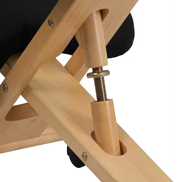 Hot Selling Portability Posture Correction Ergonomic Kneeling Folding Wooden Kneeling Stool Chair for Massage Use (ZG28C-003)