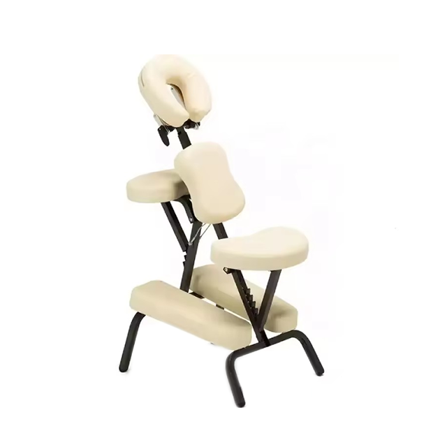 Chaise De Massage Pliante Portable - Rembourrage épais, Charge Max 200kg, Couleur Beige Avec Sac Inclus