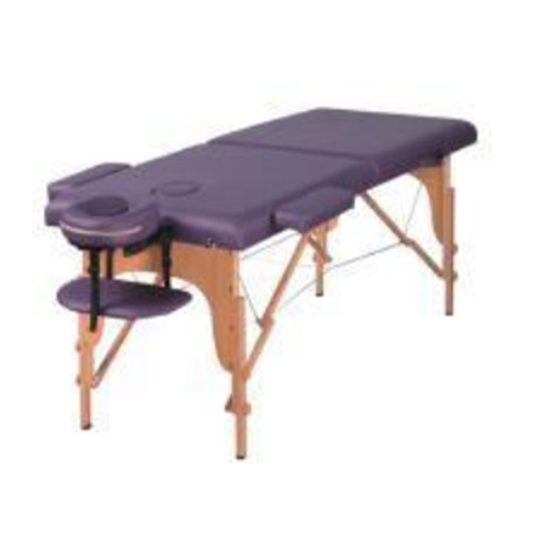Brown PU Upholstered Portable Folding Massage Table Beauty Salon Bed (ZG28-001S)