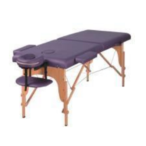 Brown PU Upholstered Portable Folding Massage Table Beauty Salon Bed (ZG28-001S)