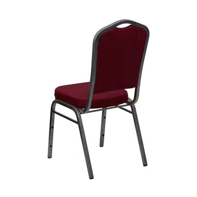 High Quality Wholesale Design Fabric Furniture Crown Back Banquet Metal Chair (ZG10-008)