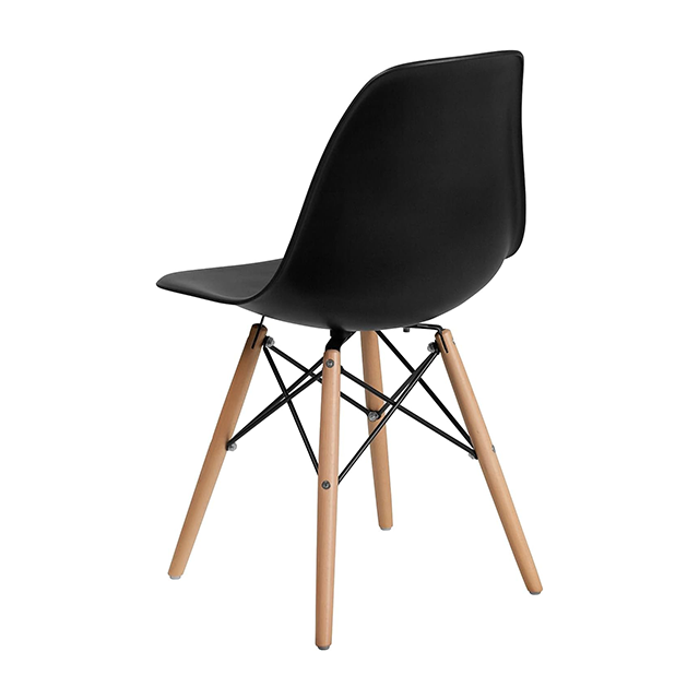 Low Price Stackable Black and Natural Color Restaurant Chair for Home Office (ZG16-058)