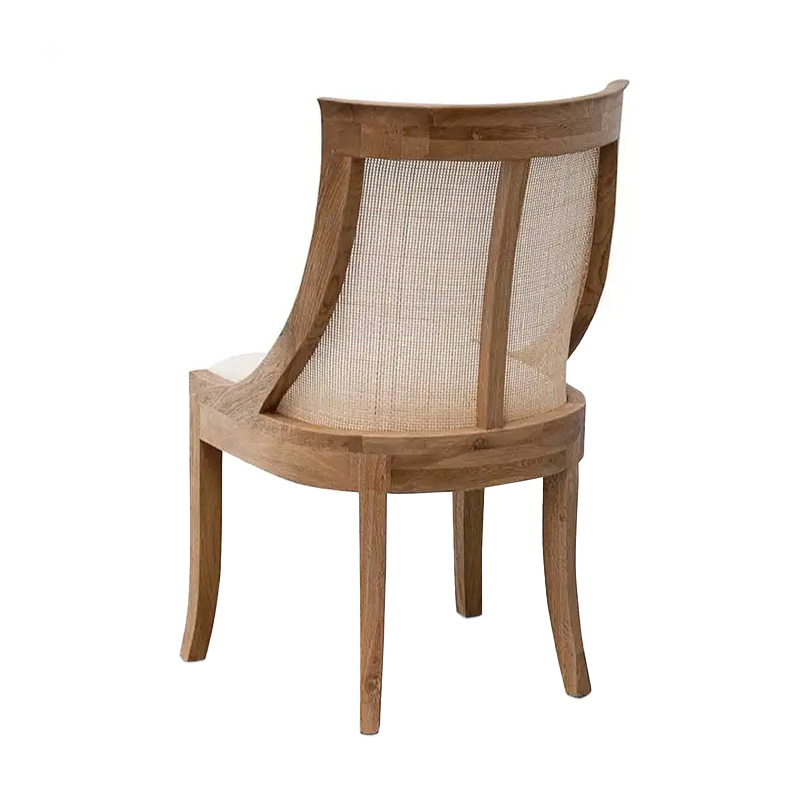 ZG Manufacturer Rubber Wood Rattan Spoon Back Dining Louis Chair for Rental Hotels Wedding Dining Event (ZG16-091)