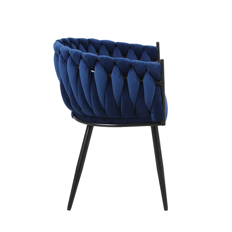  Nordic Upholstered Velvet Restaurant Luxury Modern Home Furniture Design Soft Fabric Dining Room Chair (ZG20-060)