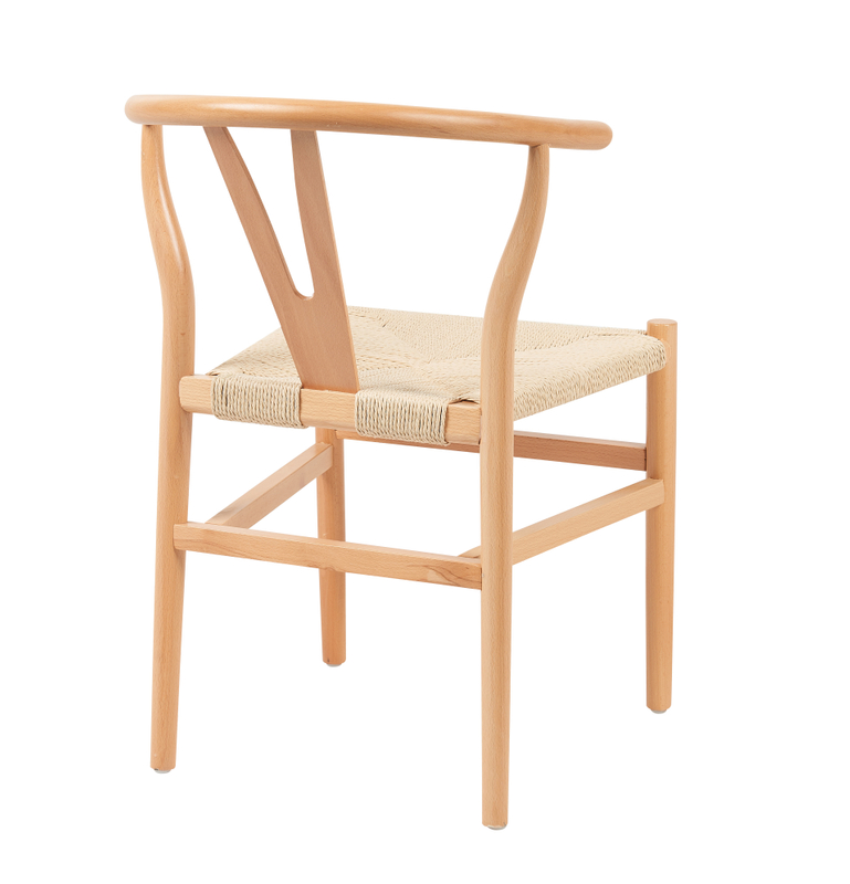Wholesale Modern Furniture Classic New Chinese Style Paper String Cushion Solid Wooden Dining Chair for Dining Hotel Cafe Restaurant Wedding (ZG16-012)