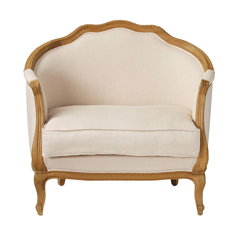 Anji Zhenguan Furniture Antique French Wooden Classic Chair Designs Wood Luxury Dining Accent Living Room Louis Sofa Chair(ZG16-098)