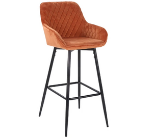 Nordic Luxury Modern Leather Seat Super Comfortable High Quality Bar High Chair Kitchen Dining Counter Height Bar Stool(ZG21-023)