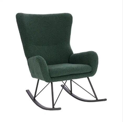 Modern Furniture Relax Single Lazy Sofa Upholstered Metal Legs Living Room Detachable Rocking Chair(ZG31-011)