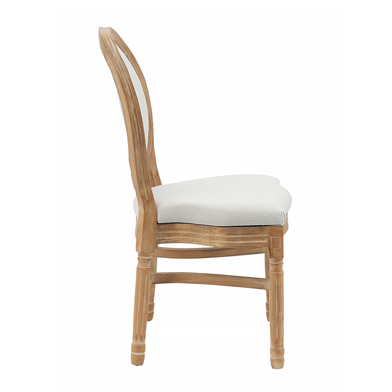 French Antique Wood Louis Xiv Oval Back Living Room Dining Chairs ZG16-026ST