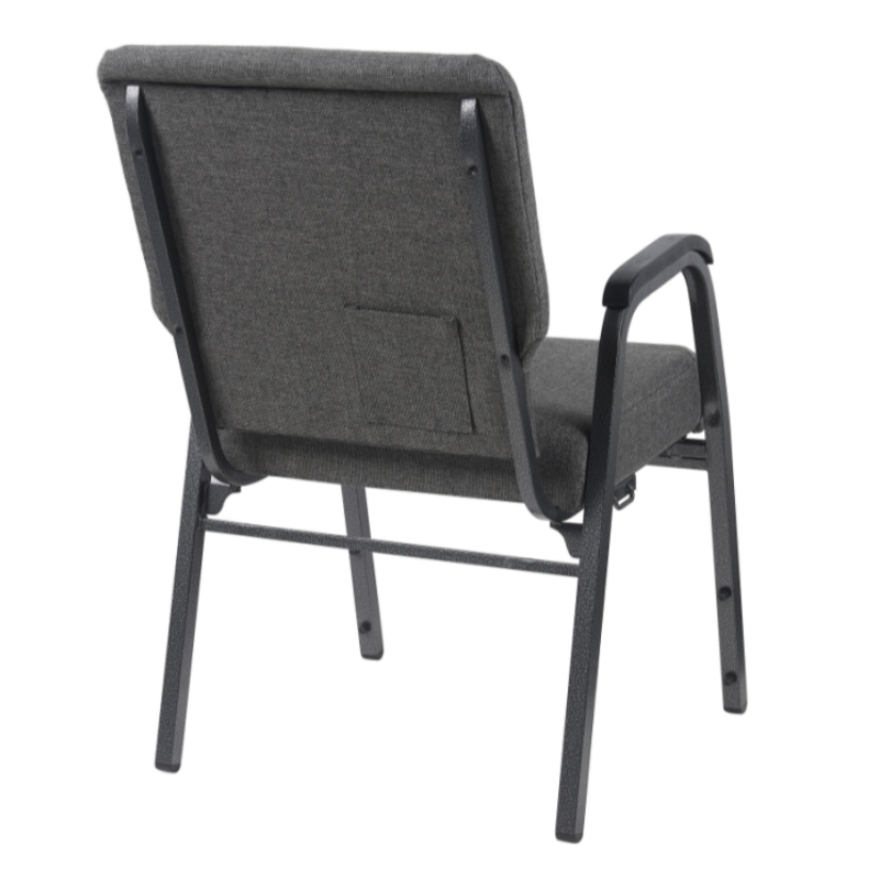 Wholesale Cheap Stackable 20.5'' Wide Gray Church Chair with Armrest for Auditorium Worship(ZG13-009)