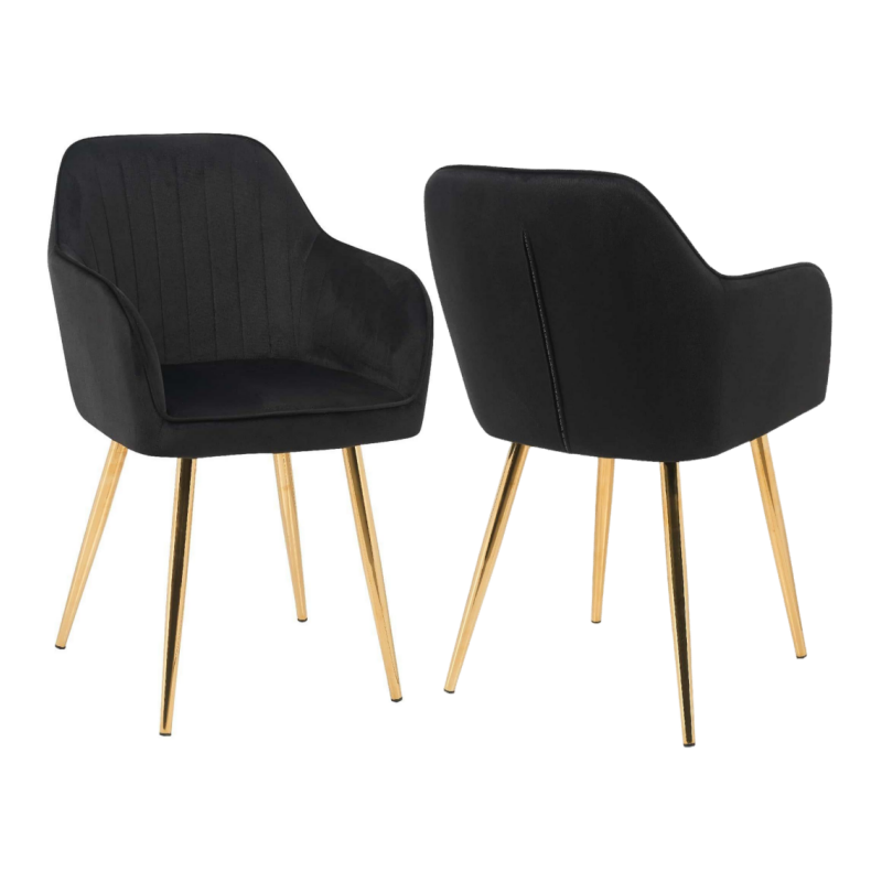 Nordic Velvet Fabric Upholstered Dining Chair for Home Living Room Hotel(ZG23-033)