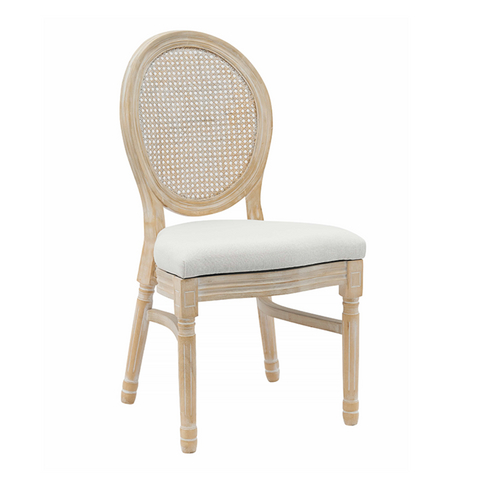 Anji ZG Manufacturer Wood Frame Stackable Rattan Back Cane Back King Louis Chair for Wedding Dining Event Rental (ZG16-023)
